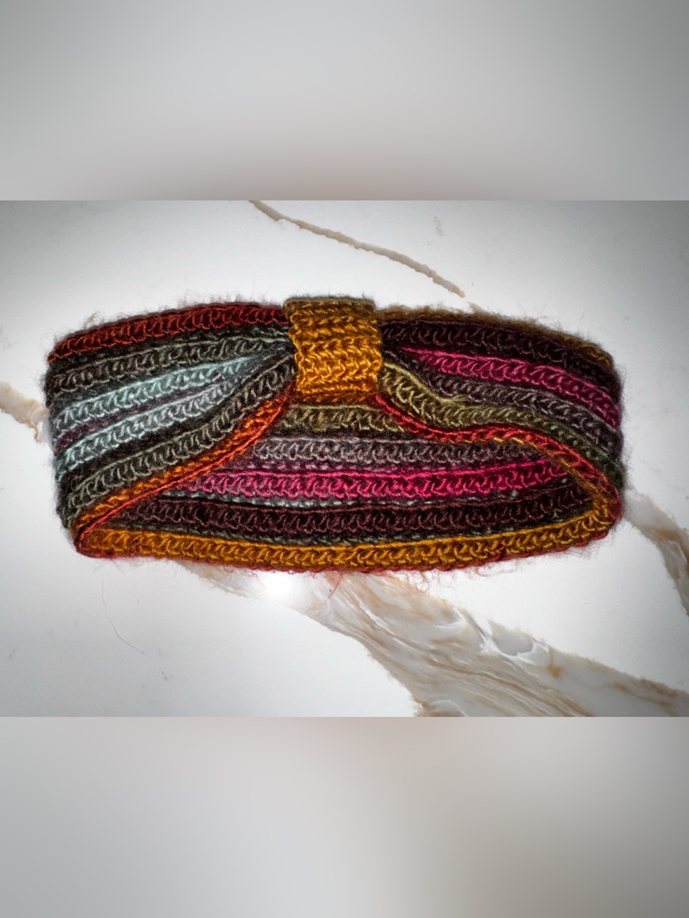 Boho Multicolor Knit Twisted Headband Ear Warmer Fall Winter One Size